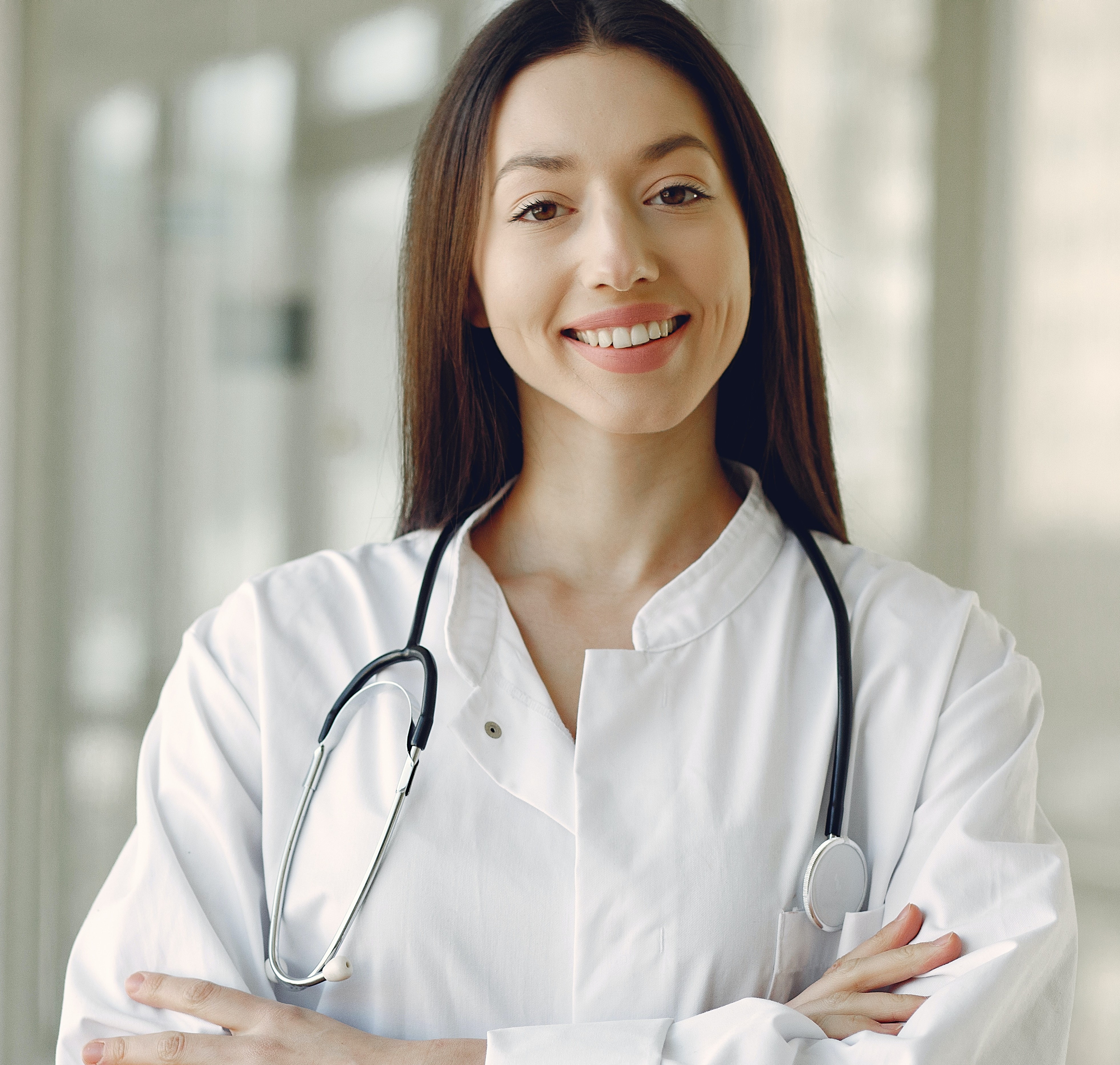 woman doctor smiling